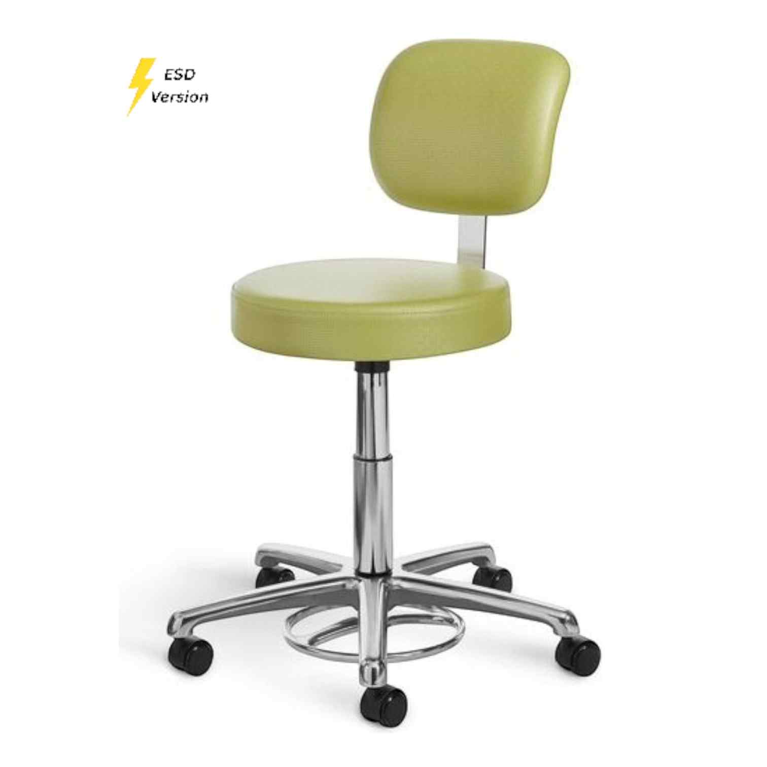OM Seating - EV15-3 - Office Master Electrostatic Discharge ESD Healthcare Exam Stool (Vinyl)