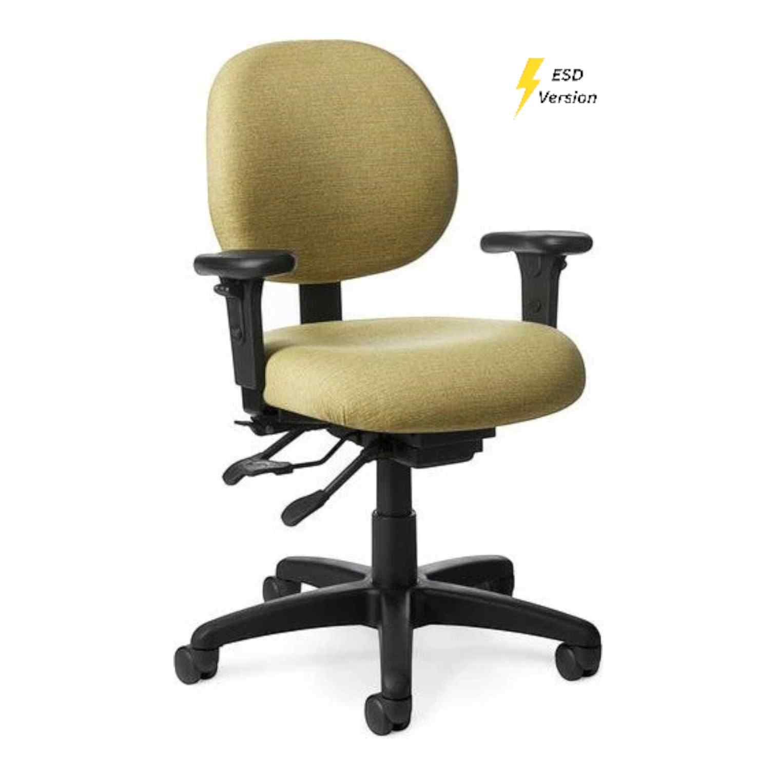OM Seating - EV44-2 - Office Master Electrostatic Discharge ESD Ergonomic Mid Back Task Chair (Vinyl)