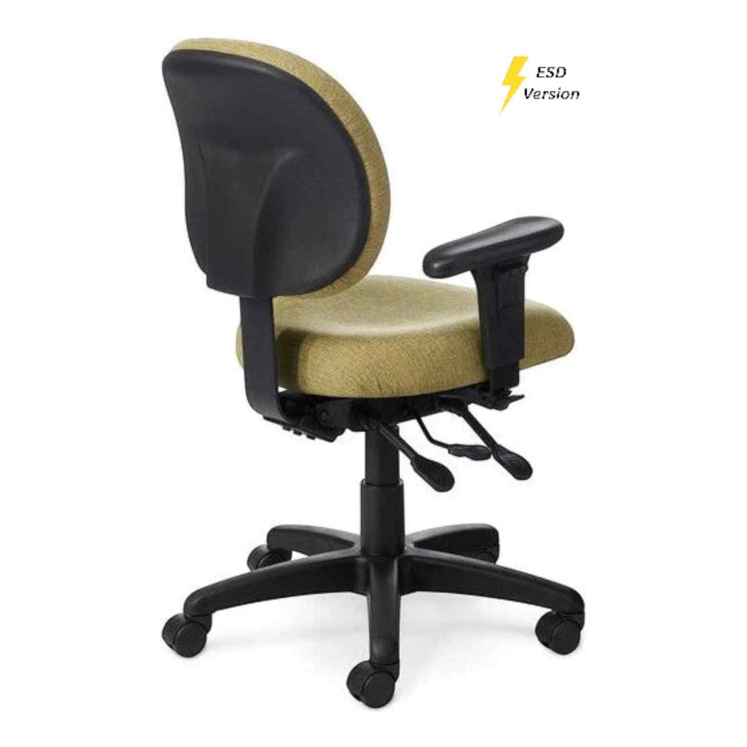 OM Seating - EV44-3 - Office Master Electrostatic Discharge ESD Ergonomic Mid Back Task Chair (Vinyl)
