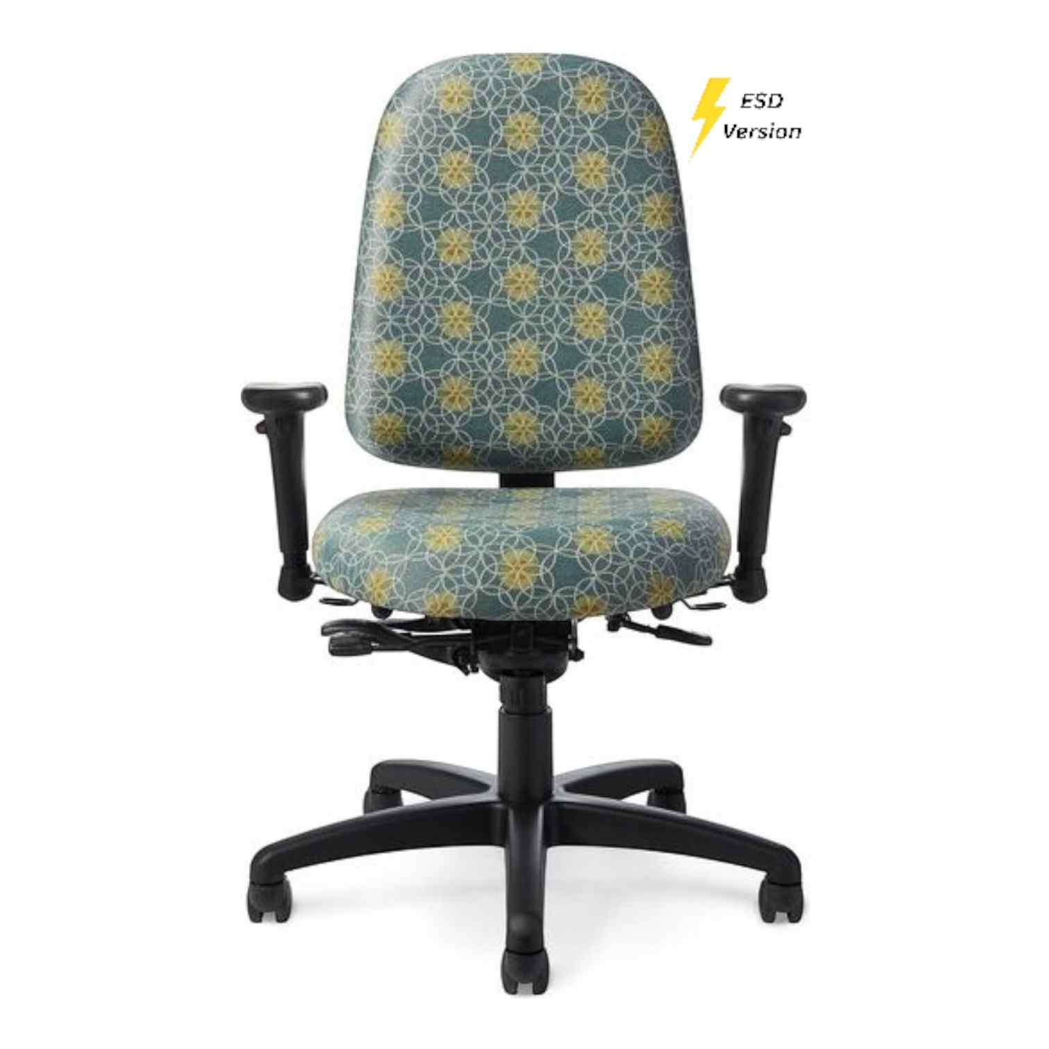 OM Seating - EV77 - Office Master Electrostatic Discharge ESD High Back Ergonomic Chair (Vinyl)