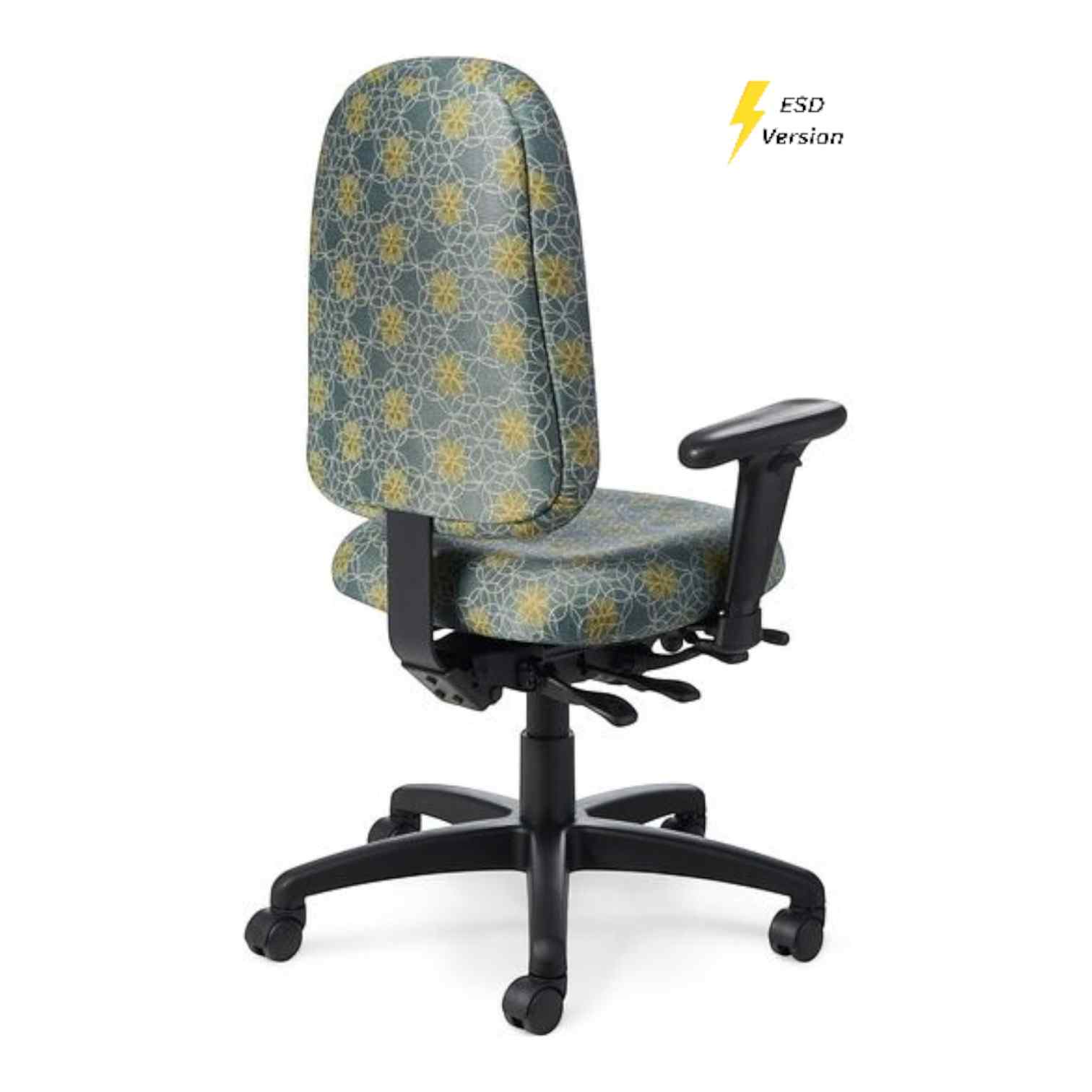 OM Seating - EV77-3 - Office Master Electrostatic Discharge ESD High Back Ergonomic Chair (Vinyl)