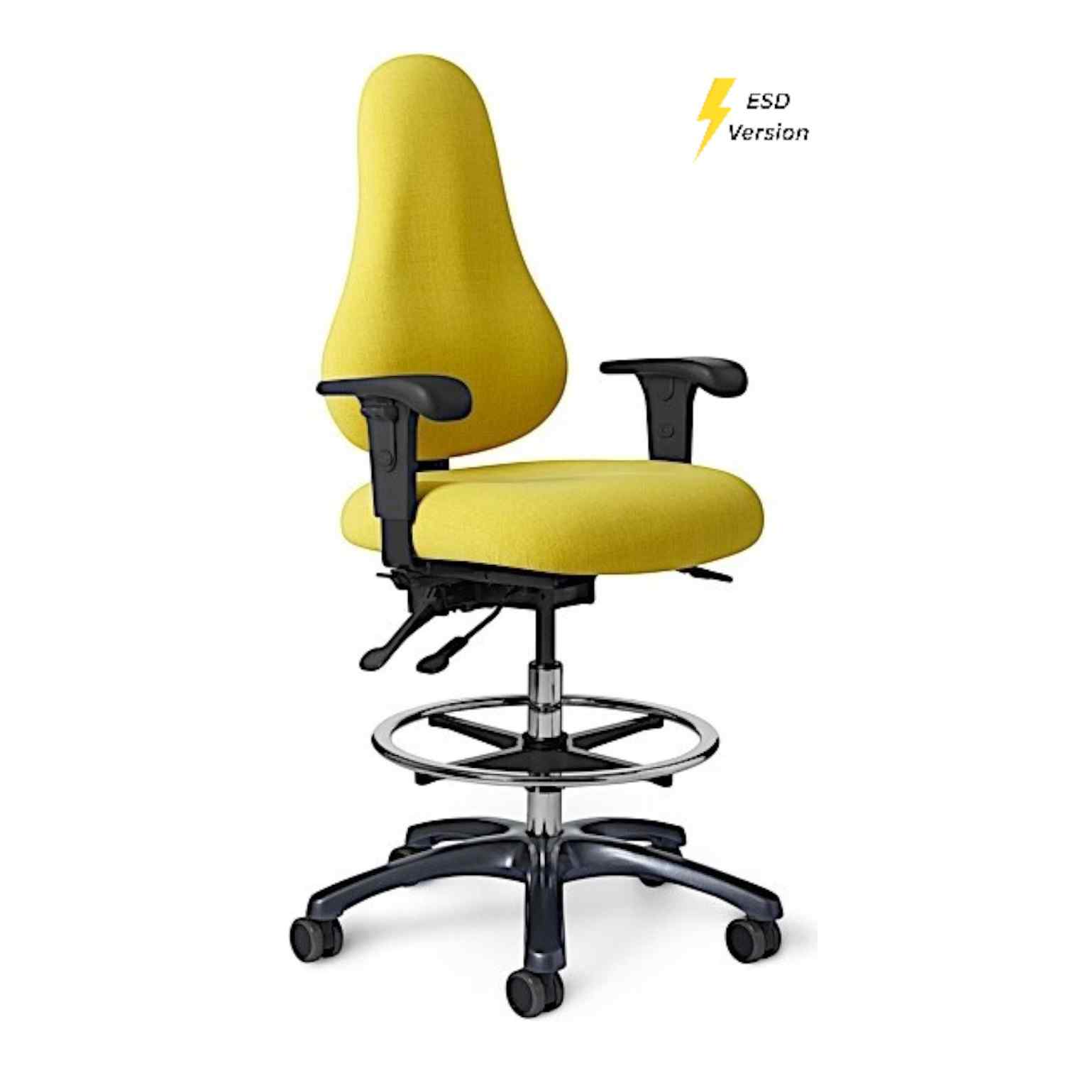 OM Seating - EVDB56-2 - Office Master Electrostatic Discharge ESD Ergonomic Lab Stool (Vinyl)