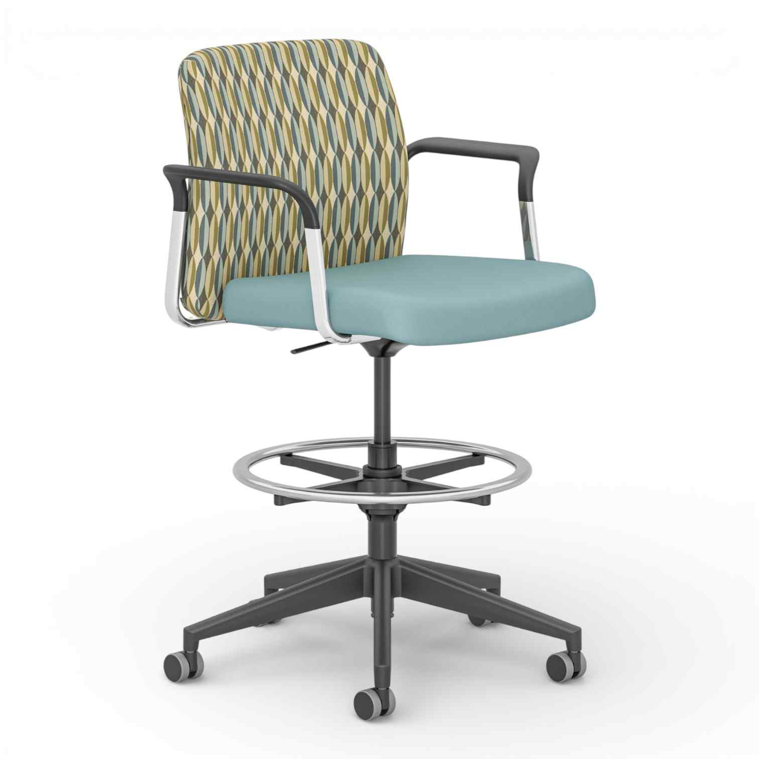 OM Seating - GY42-TS-4 - Office Master Ginny Multi Tasker Stool