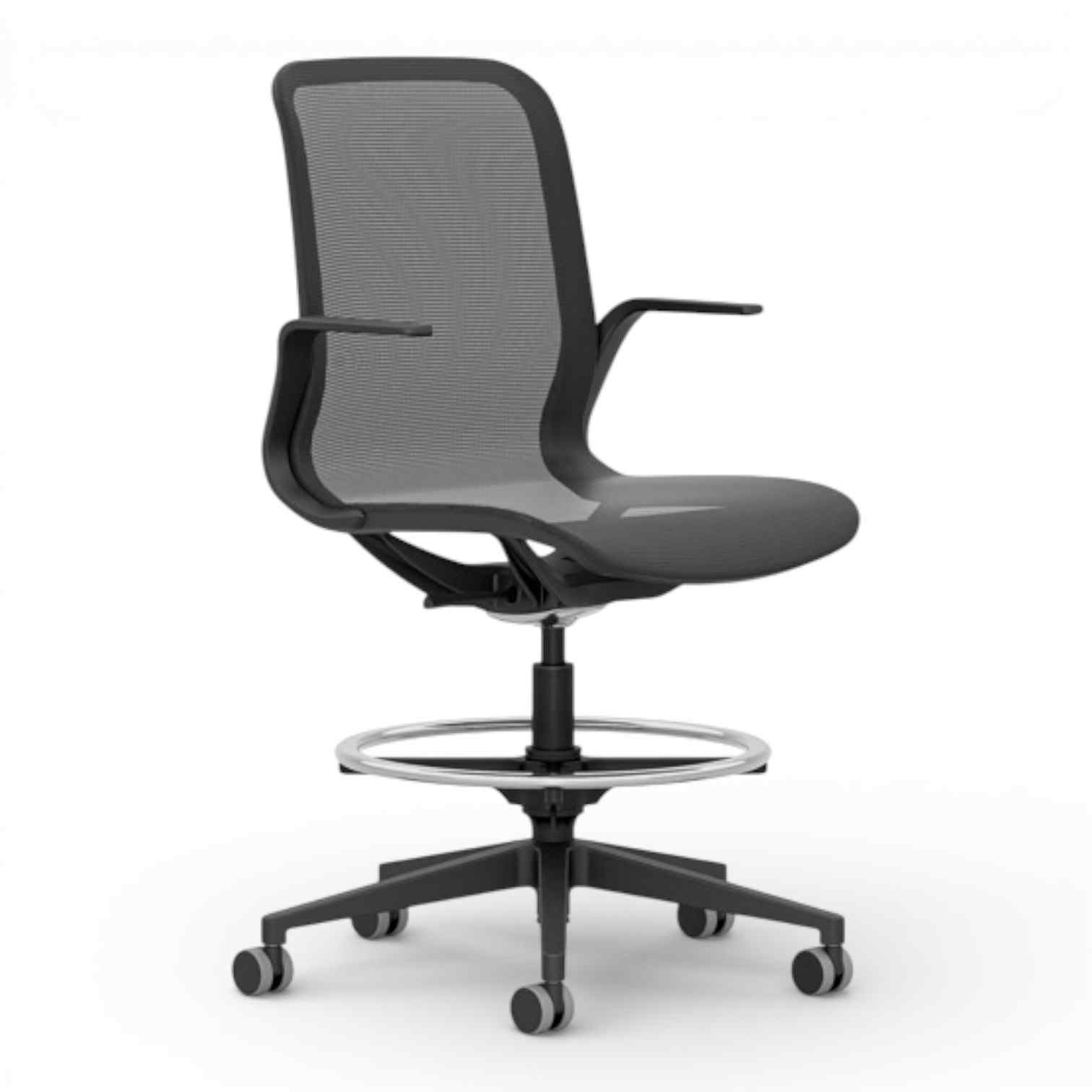 OM Seating - LN5-TS-2 - Office Master Lorien Mid-Back Task Stool