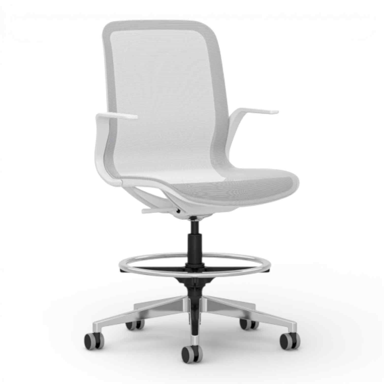 OM Seating - LN5-TS-4 - Office Master Lorien Mid-Back Task Stool