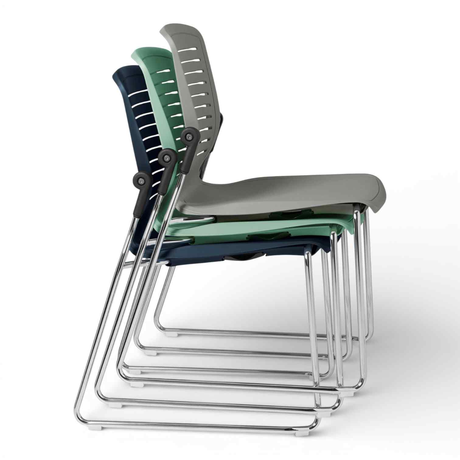 OM Seating - OM5-AS-13 - Office Master OM5 Active Stacker Sled Chair 