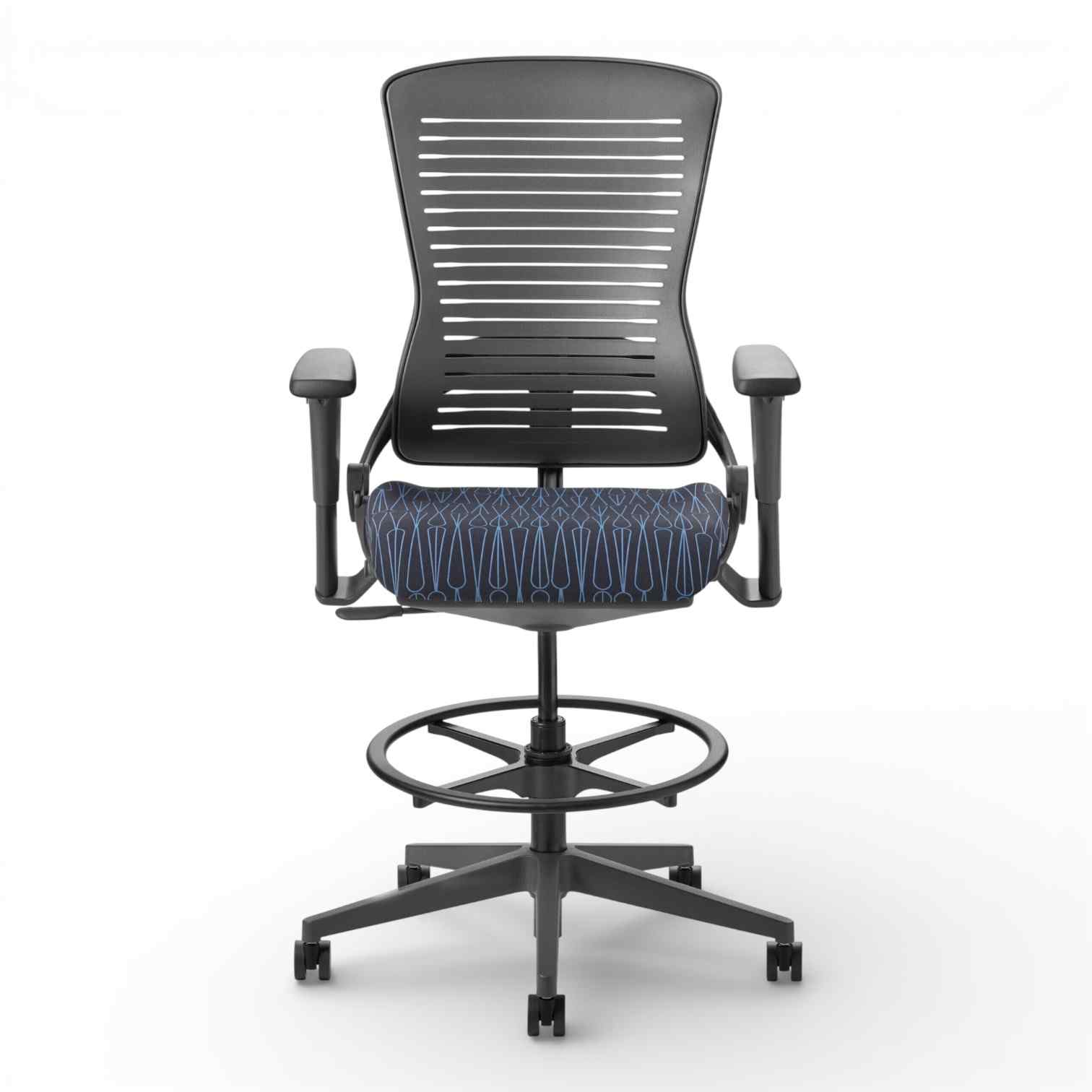 OM Seating - OM5-EX-TS - Office Master Ergonomic Self Weighing Executive Stool With Footring