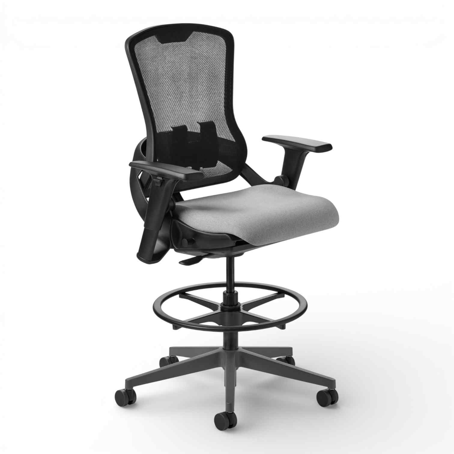 OM Seating - OM5-MH-TS-2 - Office Master Ergonomic Self Weighing High Back Mesh Task Stool