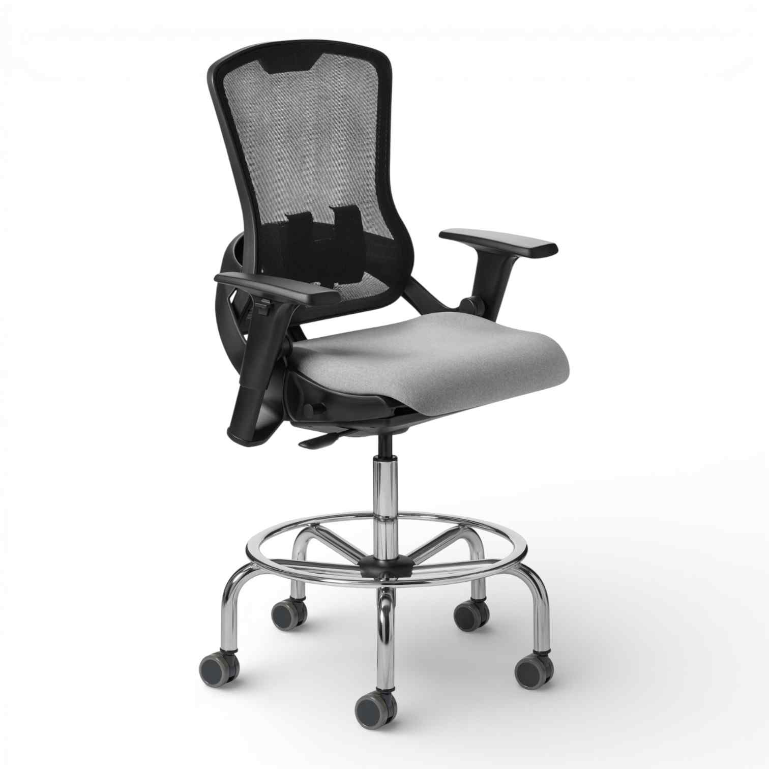 OM Seating - OM5-MH-TS-6 - Office Master Ergonomic Self Weighing High Back Mesh Task Stool