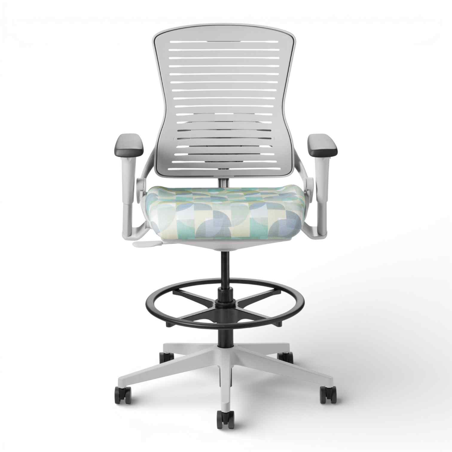 OM Seating - OM5-TS - Office Master Ergonomic Self Weighing Task Stool With Footring