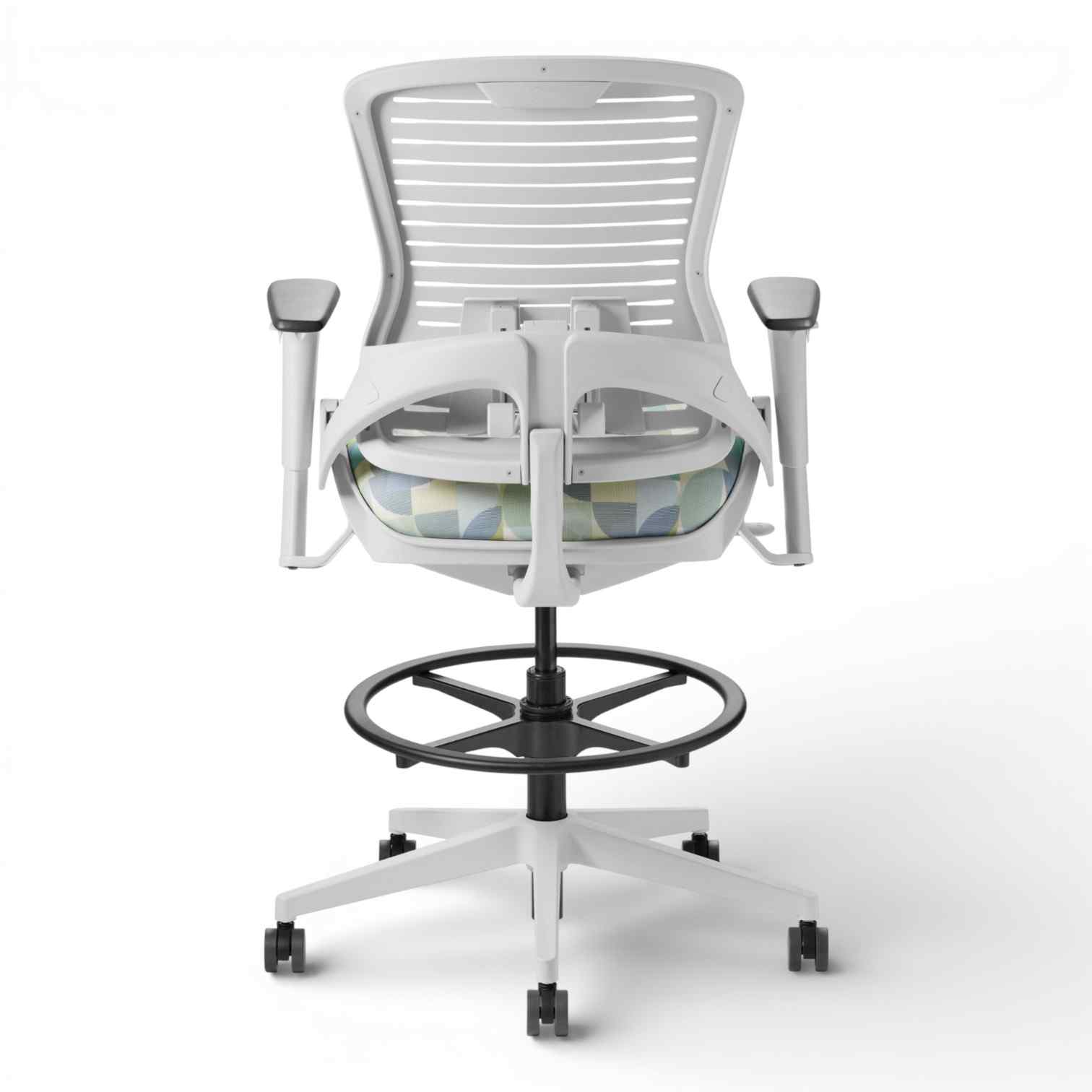 OM Seating - OM5-TS-4 - Office Master Ergonomic Self Weighing Task Stool With Footring