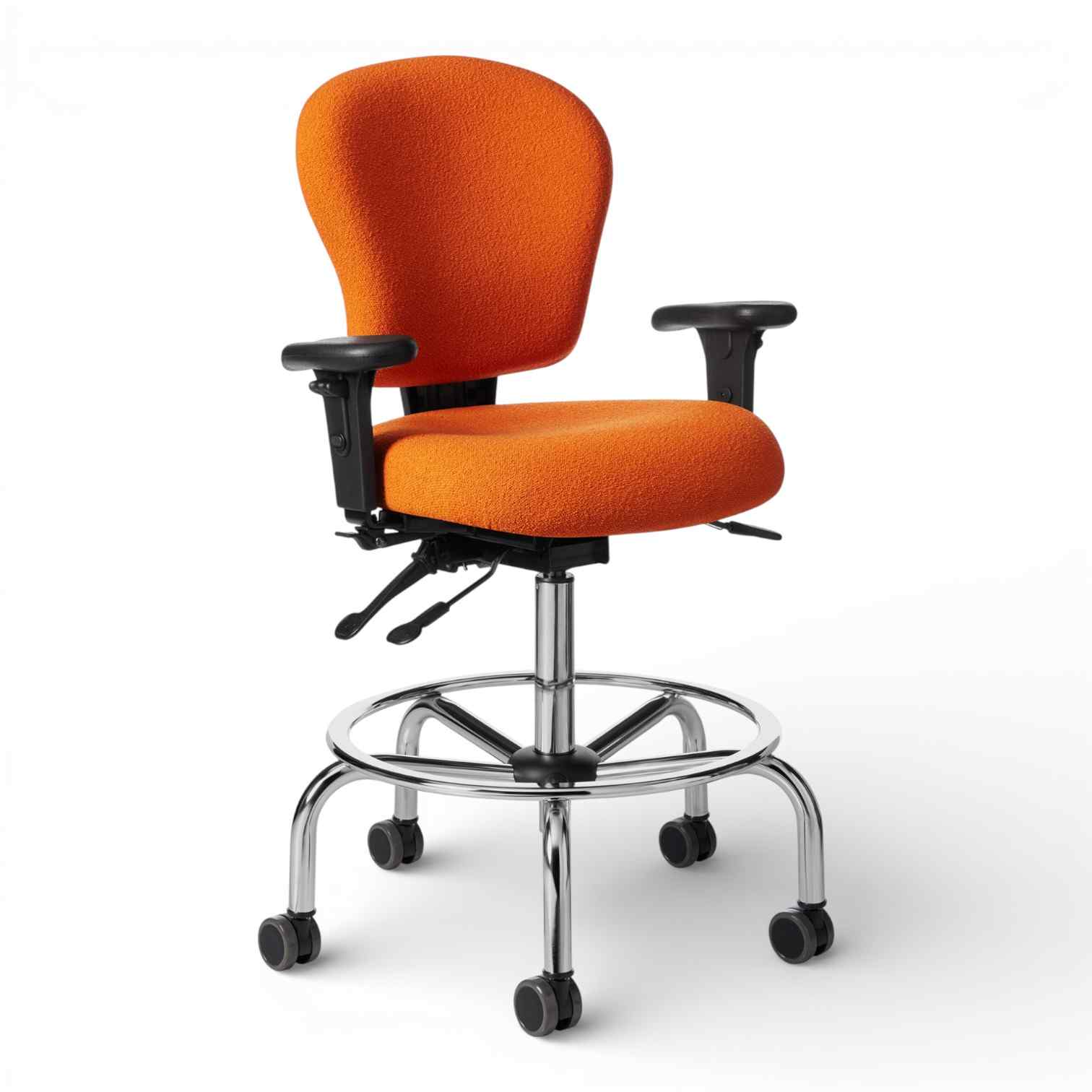 OM Seating - PAC53-LS-2 - Office Master Classic Small Build Multi Functional Ergonomic Lab Stool