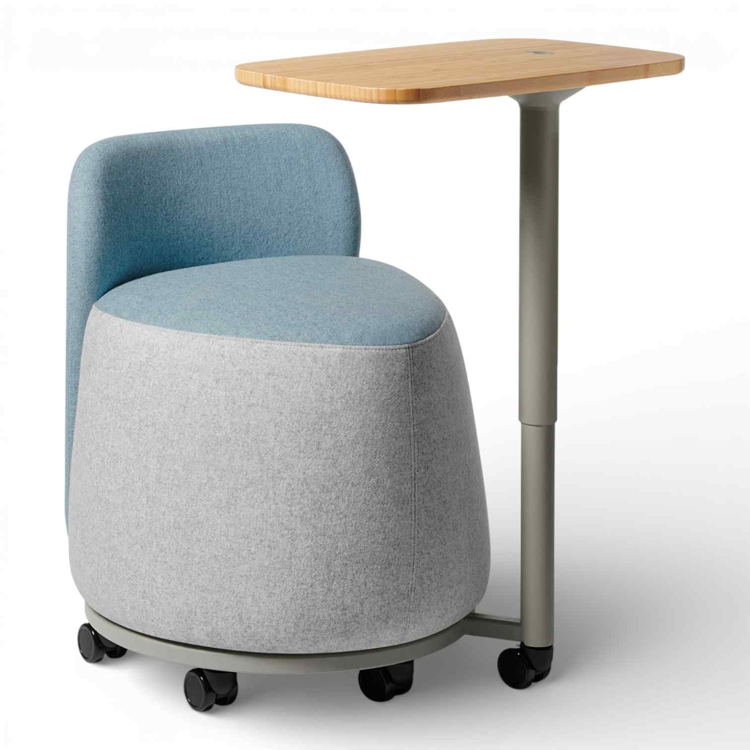 OM Seating - PLT-BT - Office Master Plot Twist Pouf With Backrest and Tablet