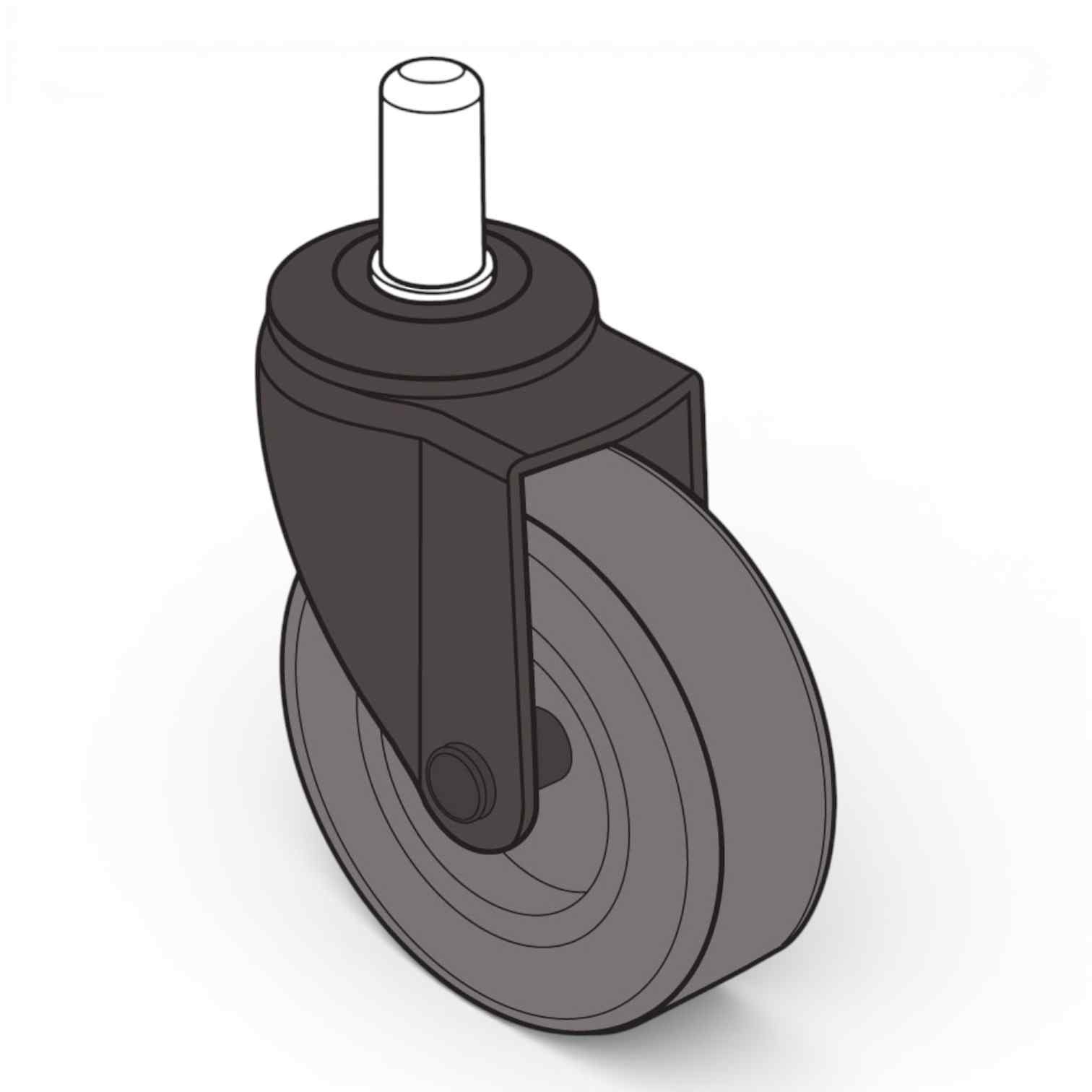 OM Seating - RUB - Office Master Rubber Caster