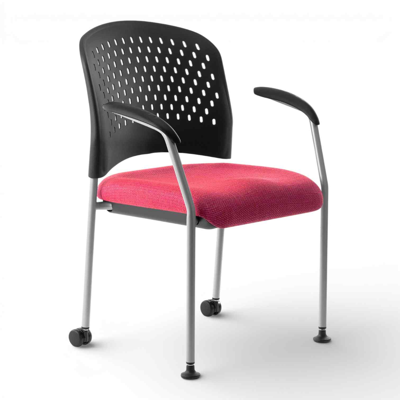 OM Seating - SG2K-2 - Office Master Stackable Office Guest Chair with Arms