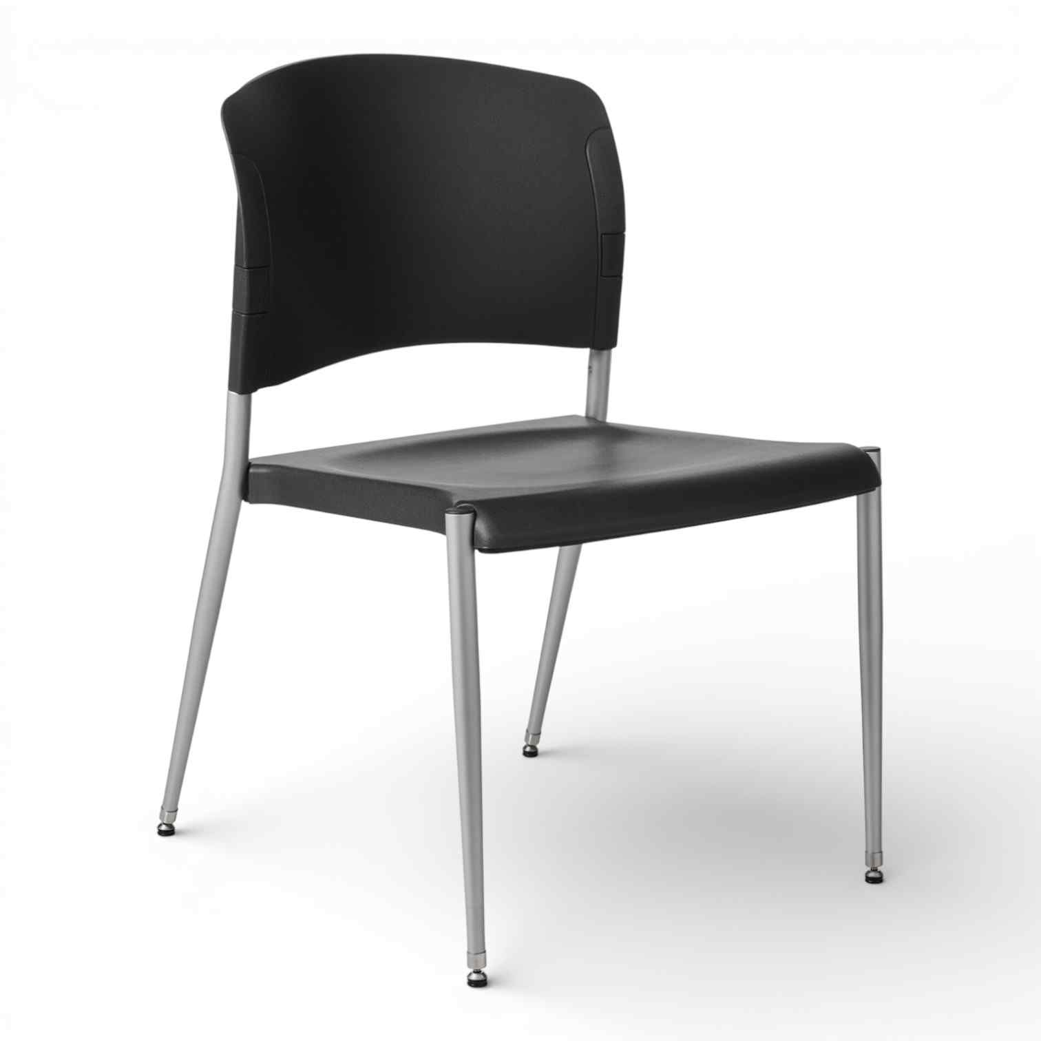 OM Seating - SG300-2 - Office Master Contoured Poly Back Armless Stacking Chair