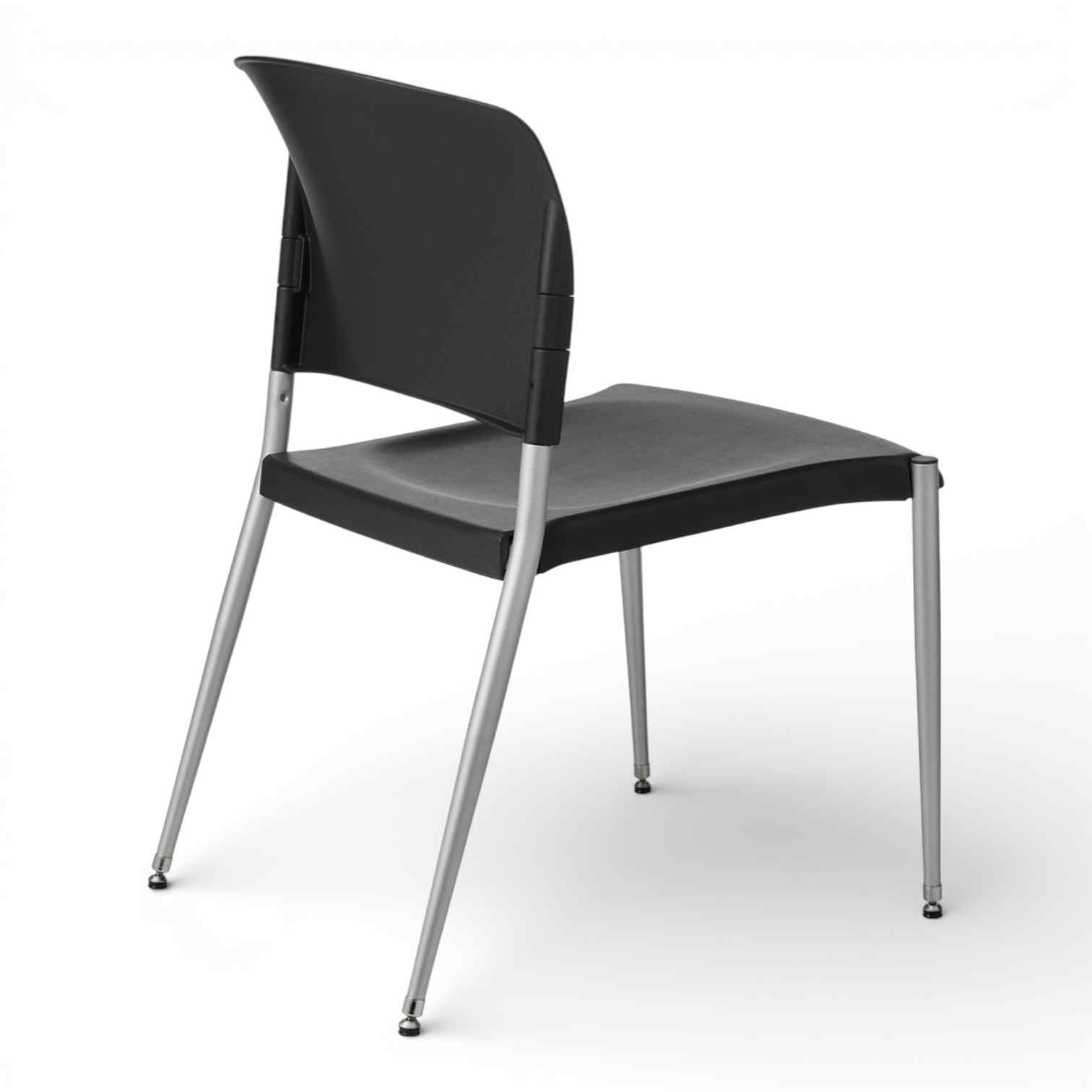 OM Seating - SG300-3 - Office Master Contoured Poly Back Armless Stacking Chair