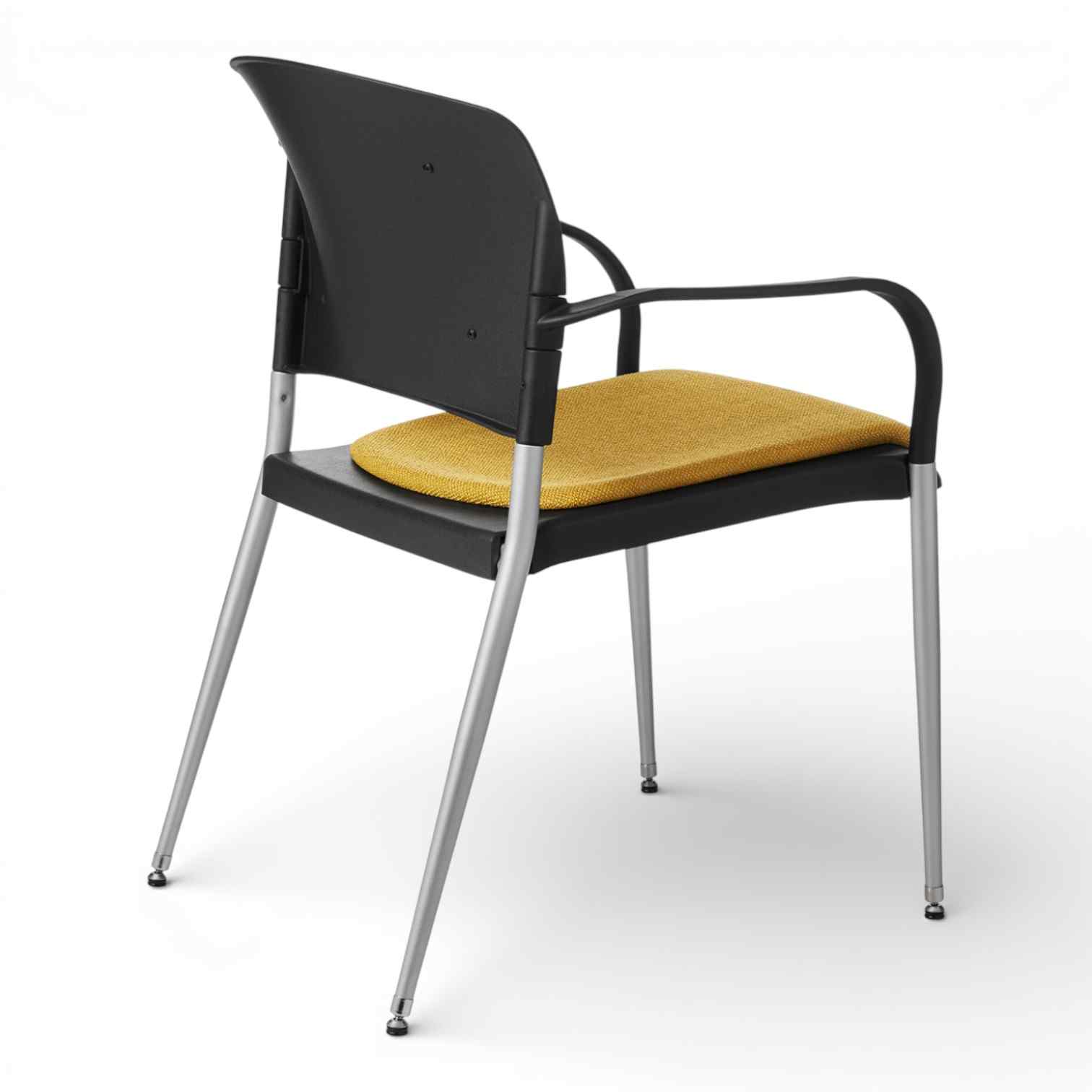 OM Seating - SG3B-3 - Office Master Cushioned Back Basic Stacking Chair with Arms