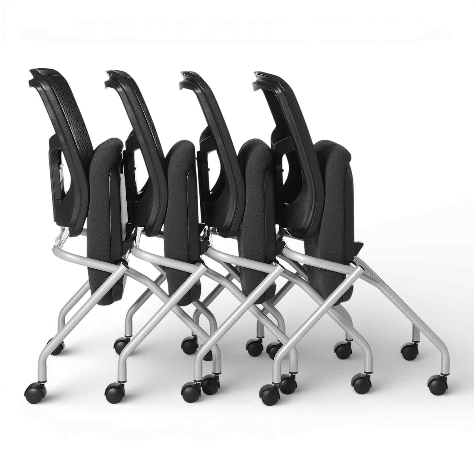 OM Seating - YS71N-4 - Office Master Yes Mesh Back Ergonomic Office Guest Chair