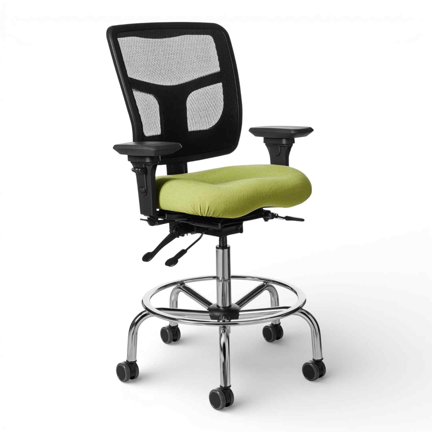 OM Seating - YS73-2 - Office Master Yes Drafting Chair with Fixed Footring