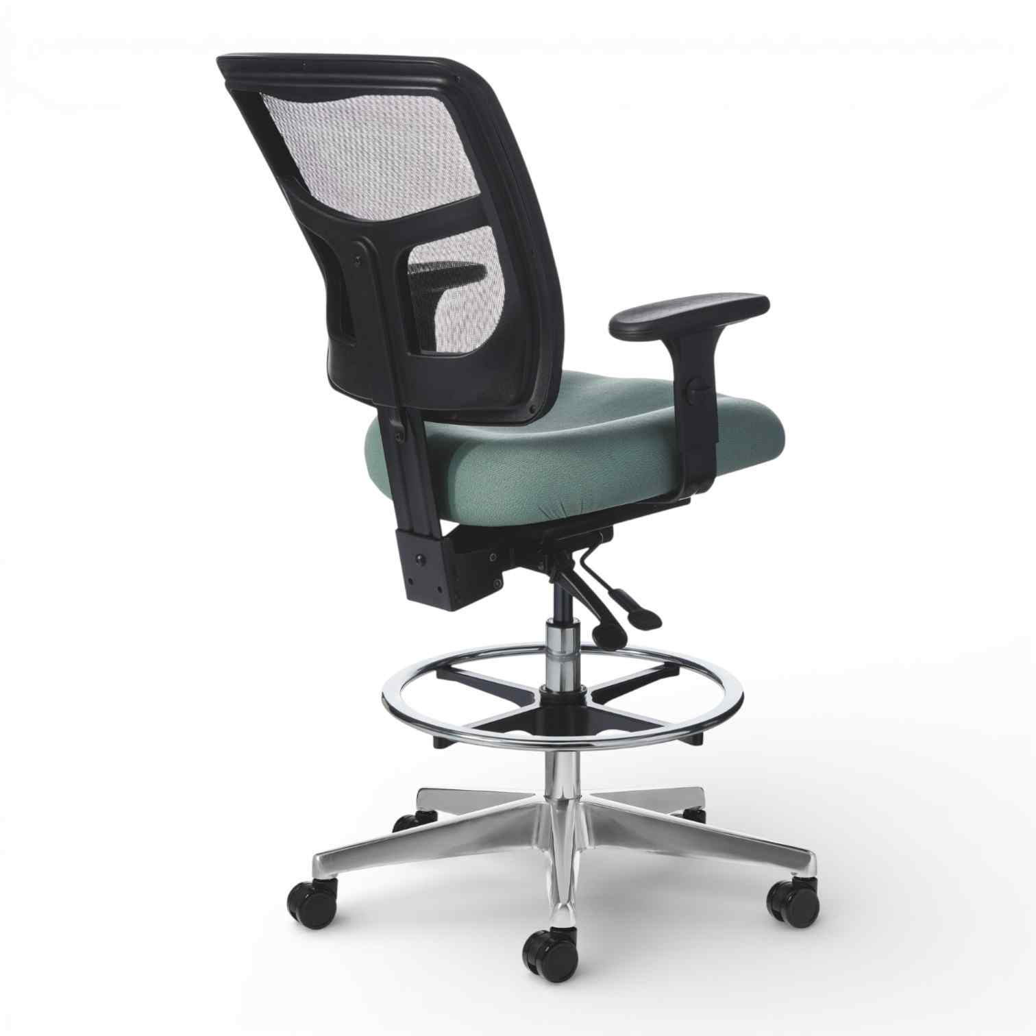 OM Seating - YS75-3 - Office Master Yes Deluxe High Stool with Footring