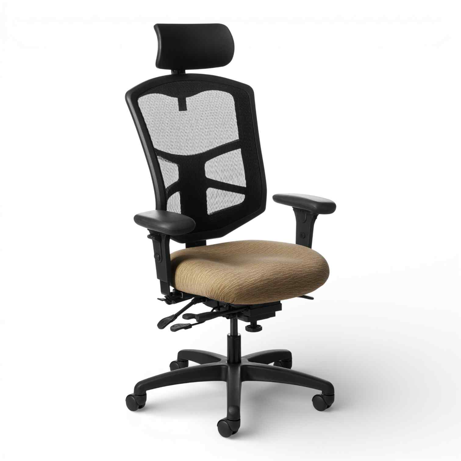 OM Seating - YS89-2 - Office Master Yes Mesh High Back Ergonomic Office Chair with Headrest