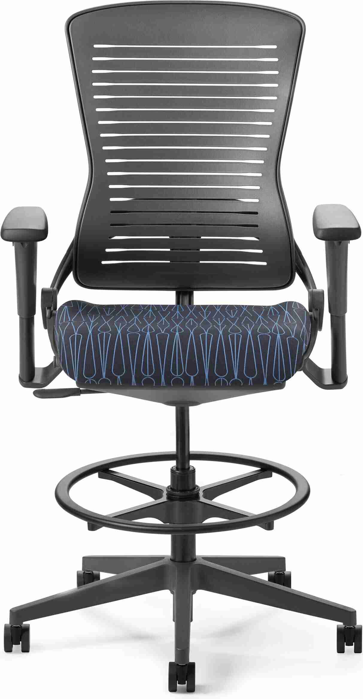 OM Seating - OM5-EX-TS - Office Master Ergonomic Self Weighing Executive Stool With Footring