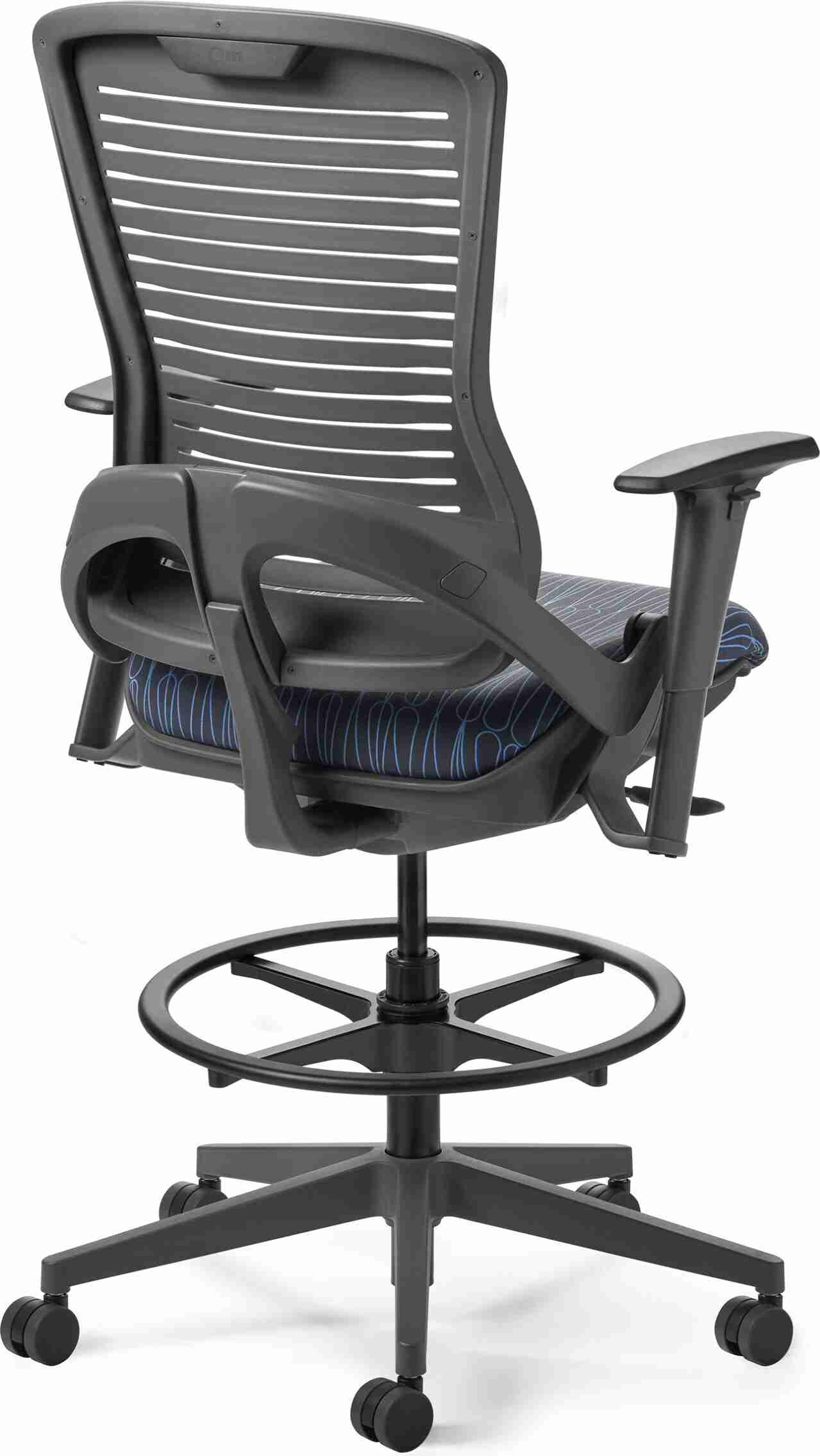 OM Seating - OM5-EX-TS-3 - Office Master Ergonomic Self Weighing Executive Stool With Footring