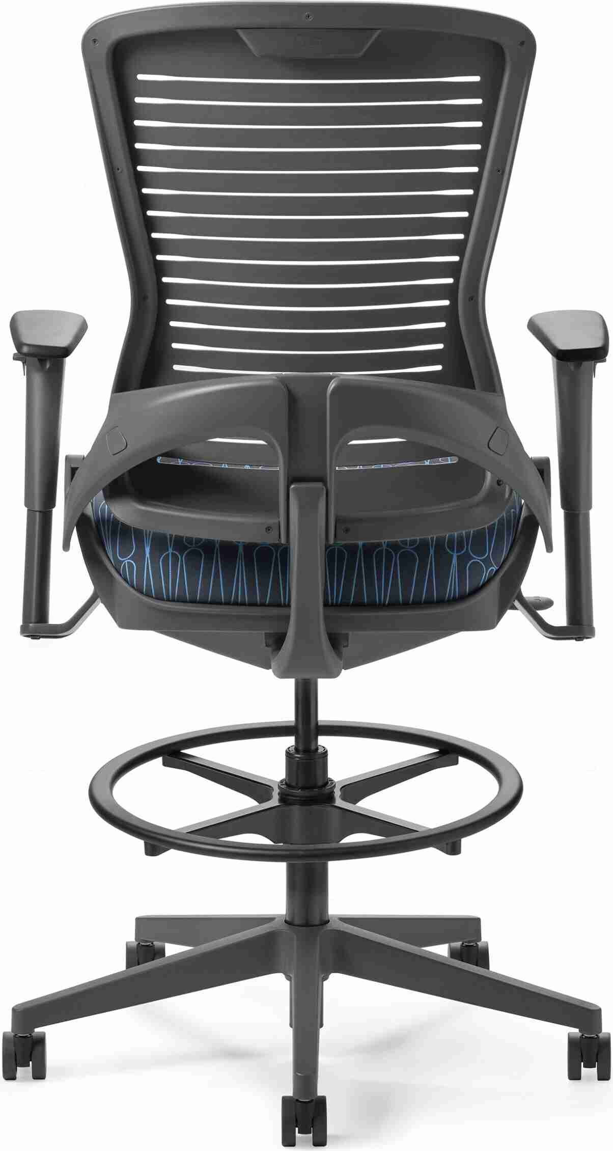 OM Seating - OM5-EX-TS-4 - Office Master Ergonomic Self Weighing Executive Stool With Footring