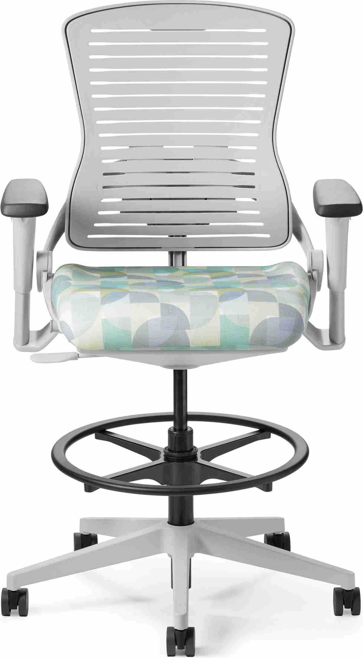 OM Seating - OM5-TS - Office Master Ergonomic Self Weighing Task Stool With Footring