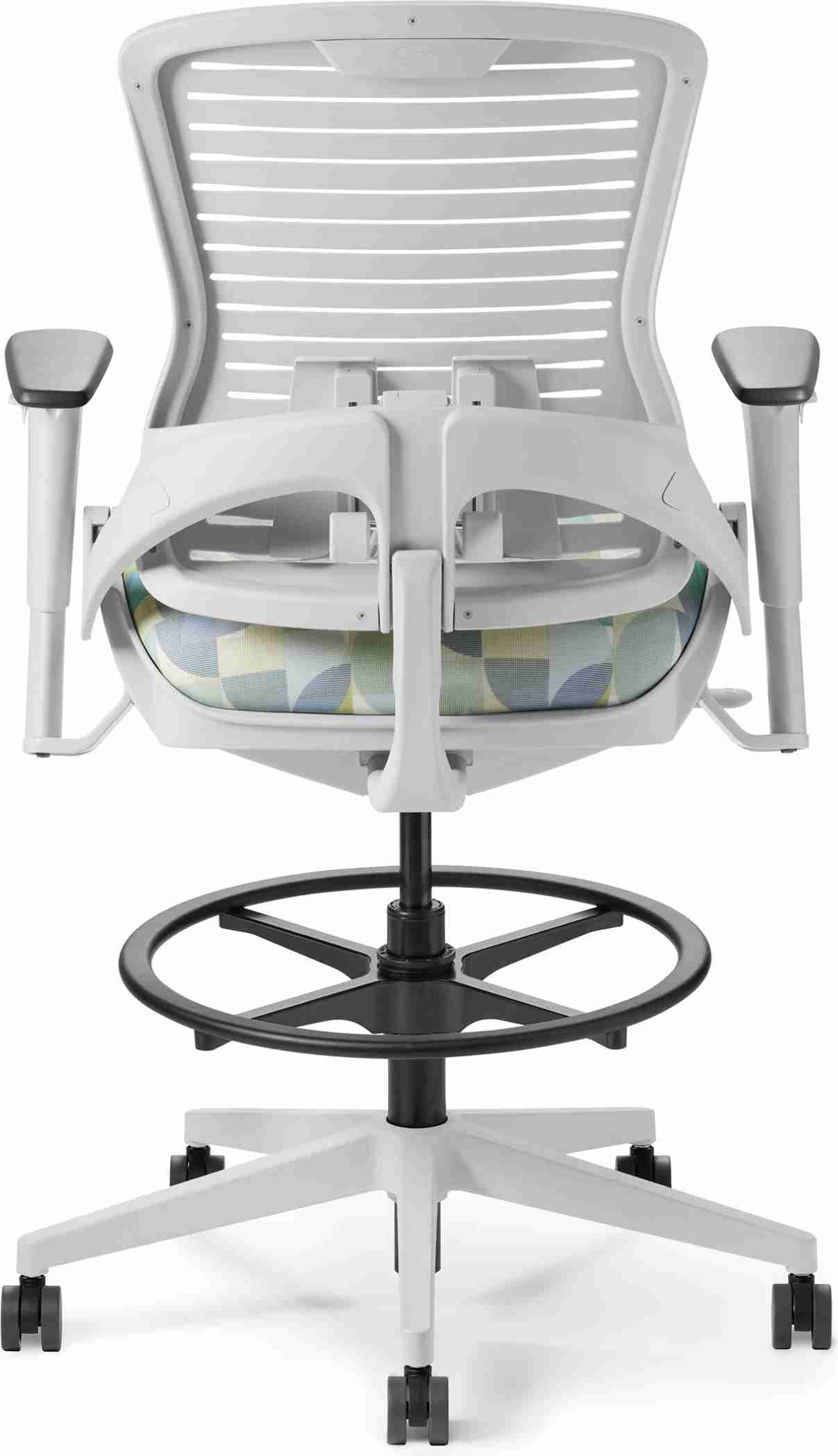 OM Seating - OM5-TS-4 - Office Master Ergonomic Self Weighing Task Stool With Footring