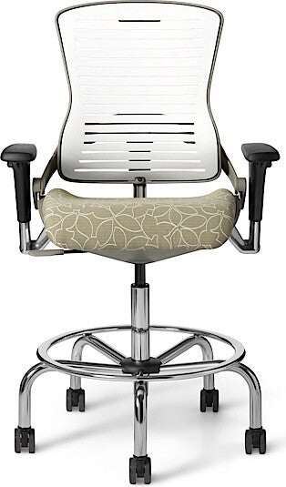 OM Seating - OM5-TS-5 - Office Master Ergonomic Self Weighing Task Stool With Footring