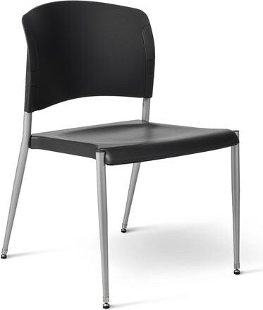 OM Seating - SG300-2 - Office Master Contoured Poly Back Armless Stacking Chair