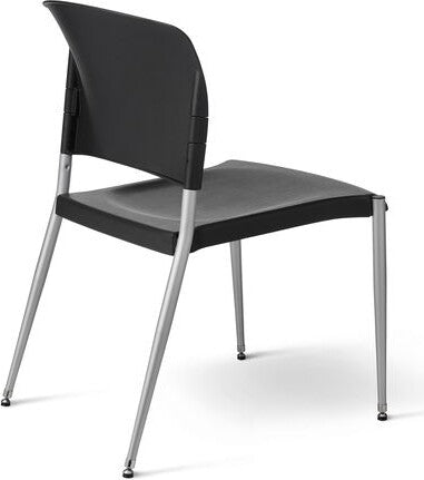 OM Seating - SG300-3 - Office Master Contoured Poly Back Armless Stacking Chair