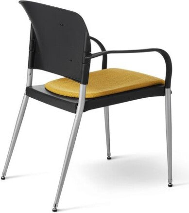 OM Seating - SG3B-3 - Office Master Cushioned Back Basic Stacking Chair with Arms